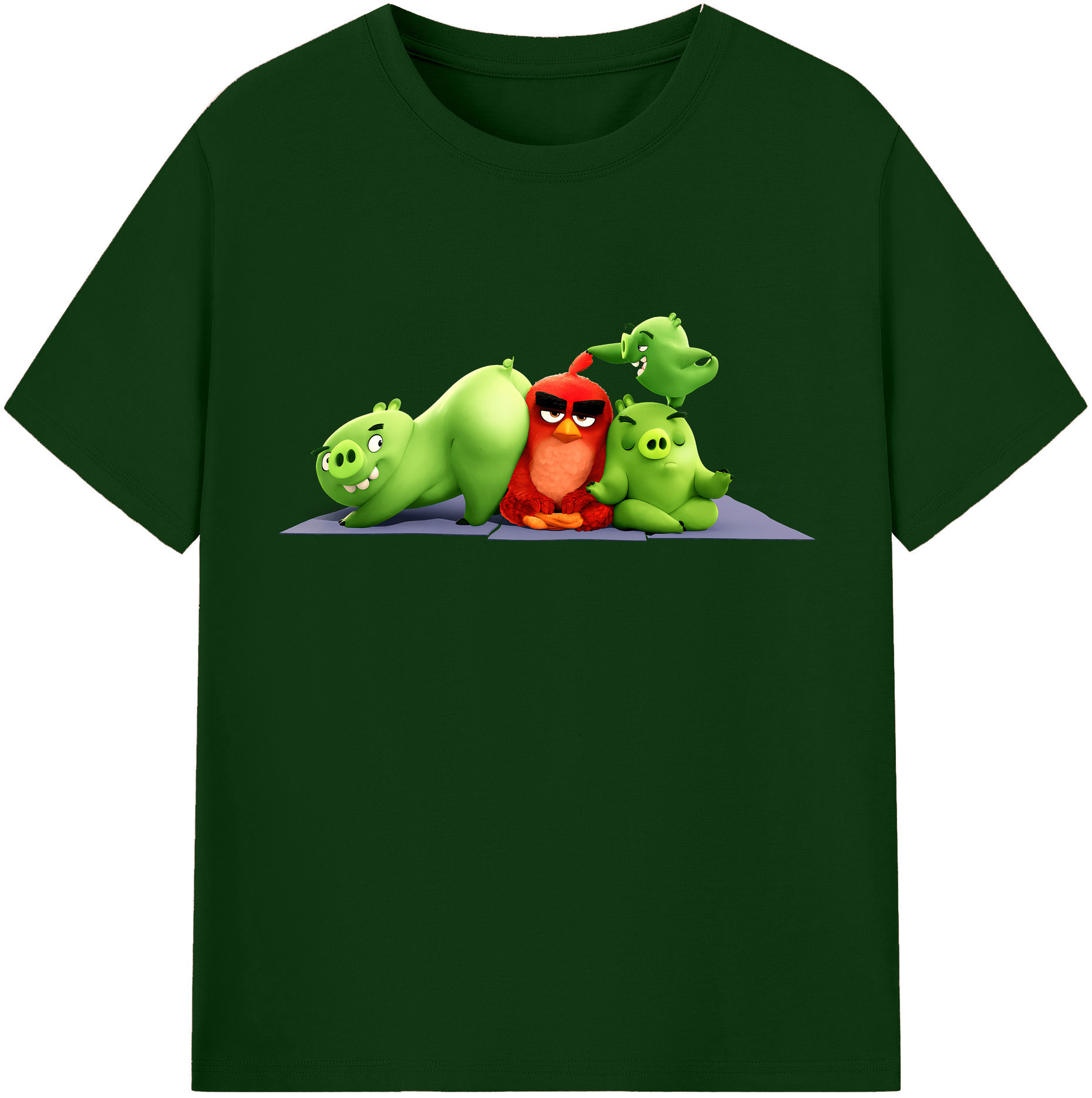 （画像用） Angry Birds アングリーバード 綿100％半袖Tシャツ（フロントプリント）